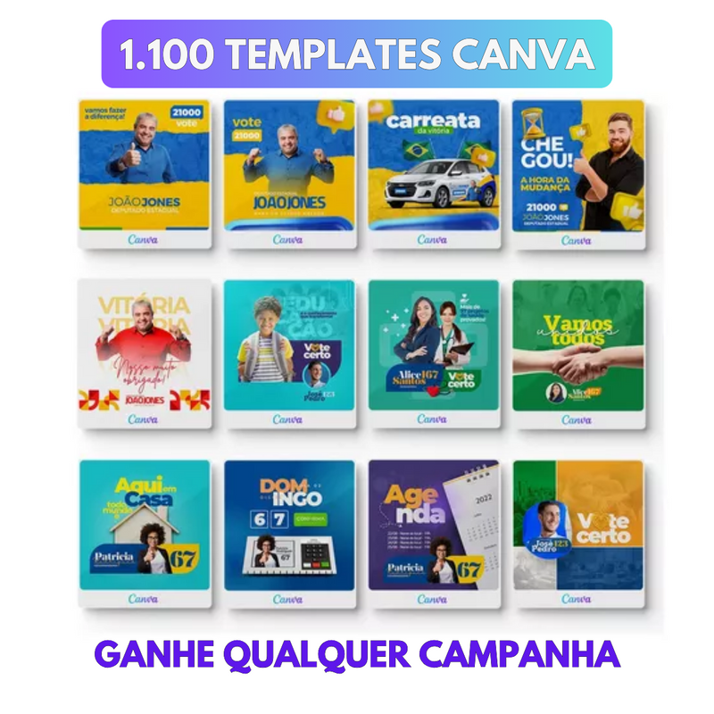 Pack Imagens editaveis no Canva Politica