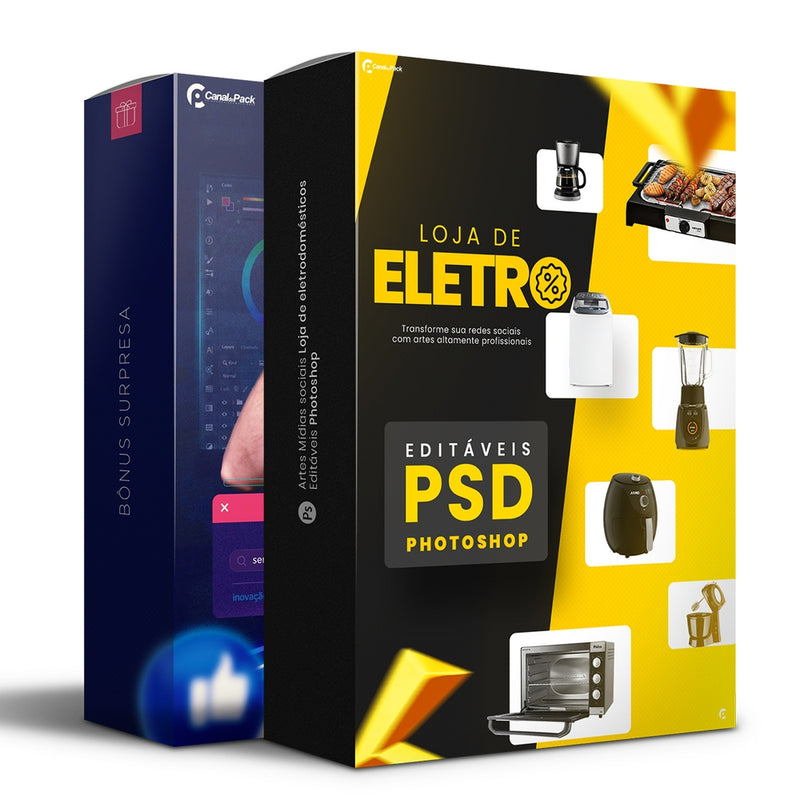 Pack 40 Artes editáveis Photoshop – Loja de eletrodomésticos