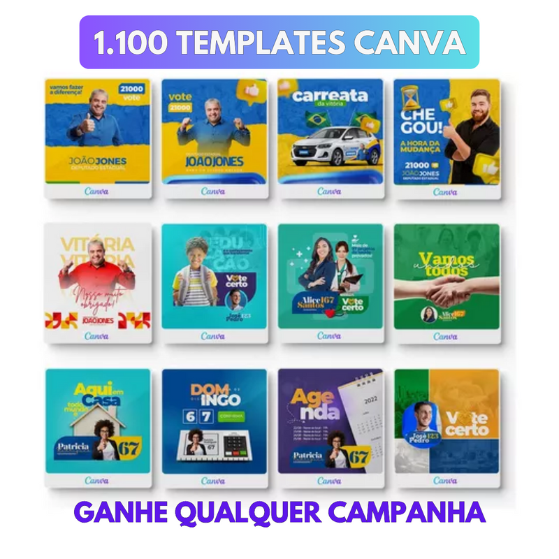 Pack Imagens editaveis no Canva Politica