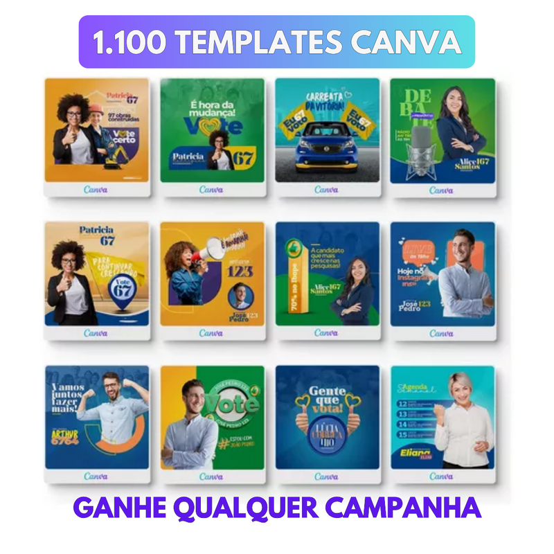 Pack Imagens editaveis no Canva Politica