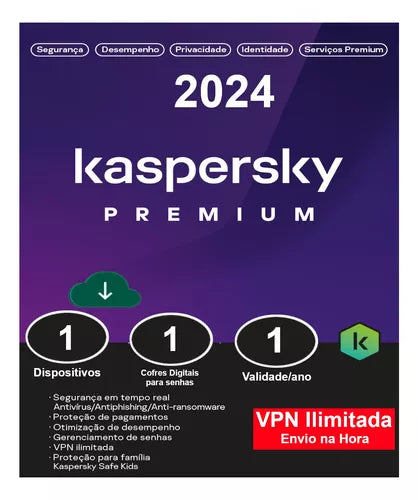 Kaspersky Antivírus Premium 1 Dispositivo 1 Ano