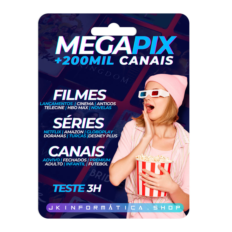 MEGAPIX TV - PACOTE CANAIS - LISTA COMPLETA