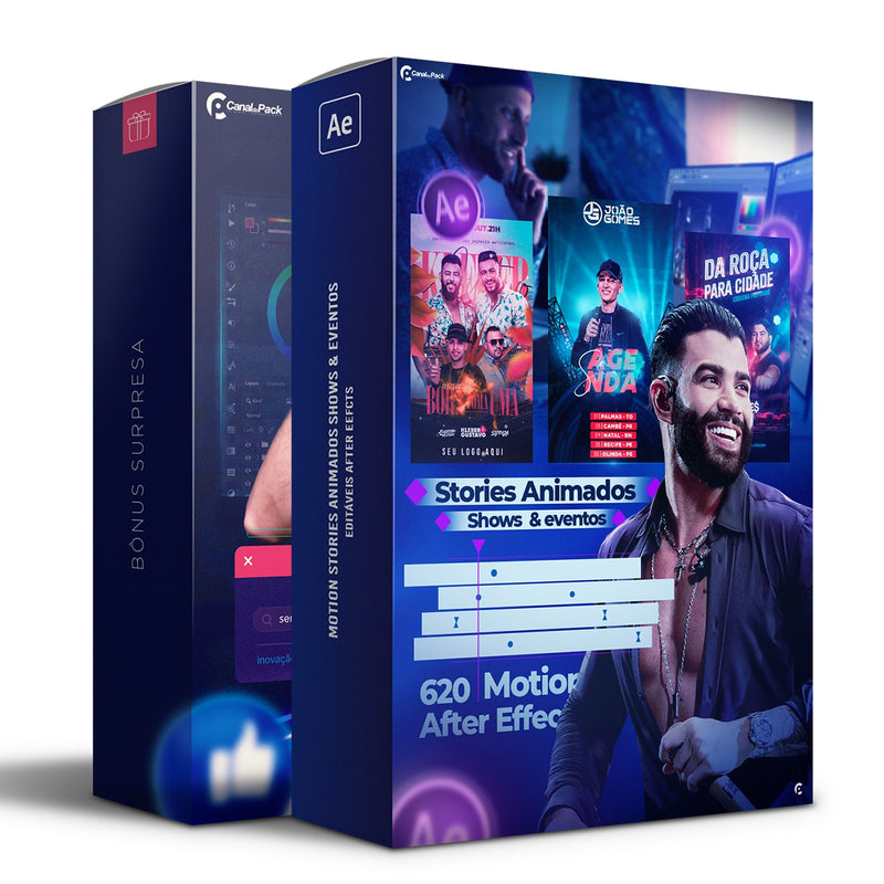 Pack 1.100 Motion Stories animados Shows e eventos – editável After effects