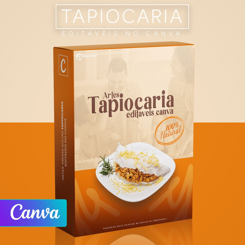 Pack 10 Artes editáveis no canva – Tapiocaria +Stories