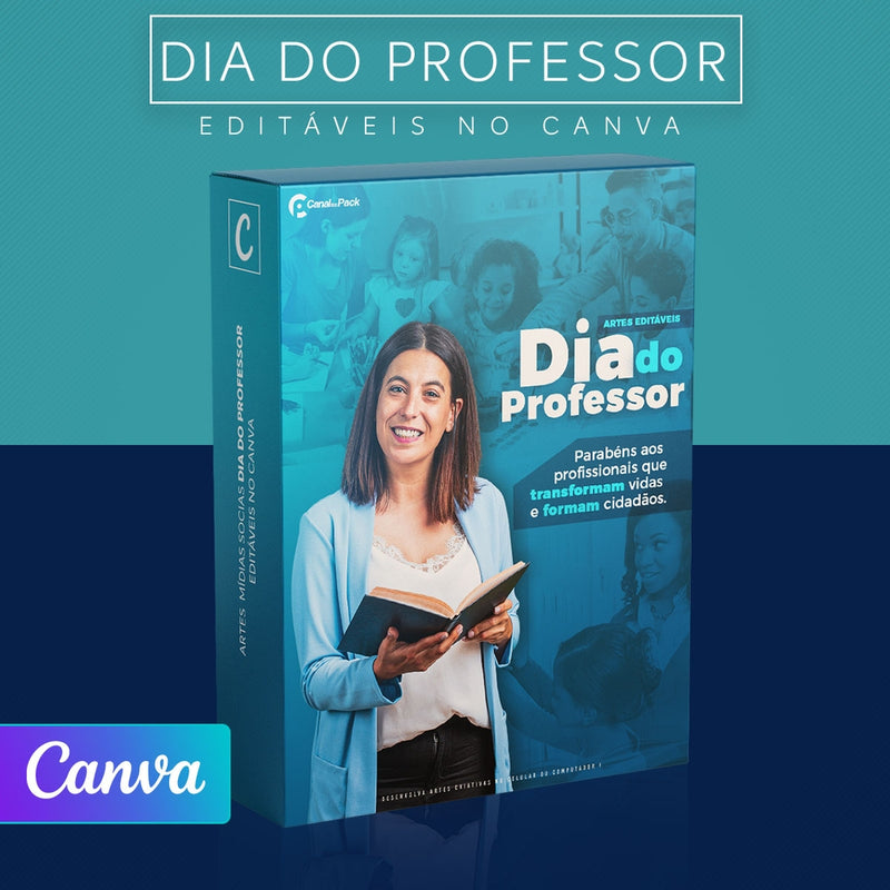 Pack 05 Artes editáveis no canva – Dia do professor