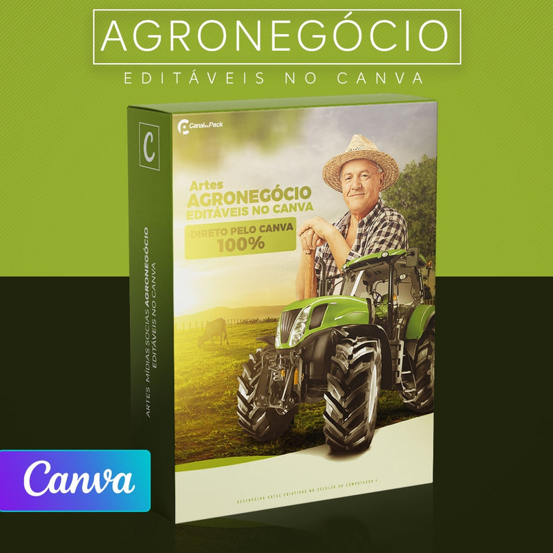 Pack 10 Artes editáveis no canva – Agronegócio