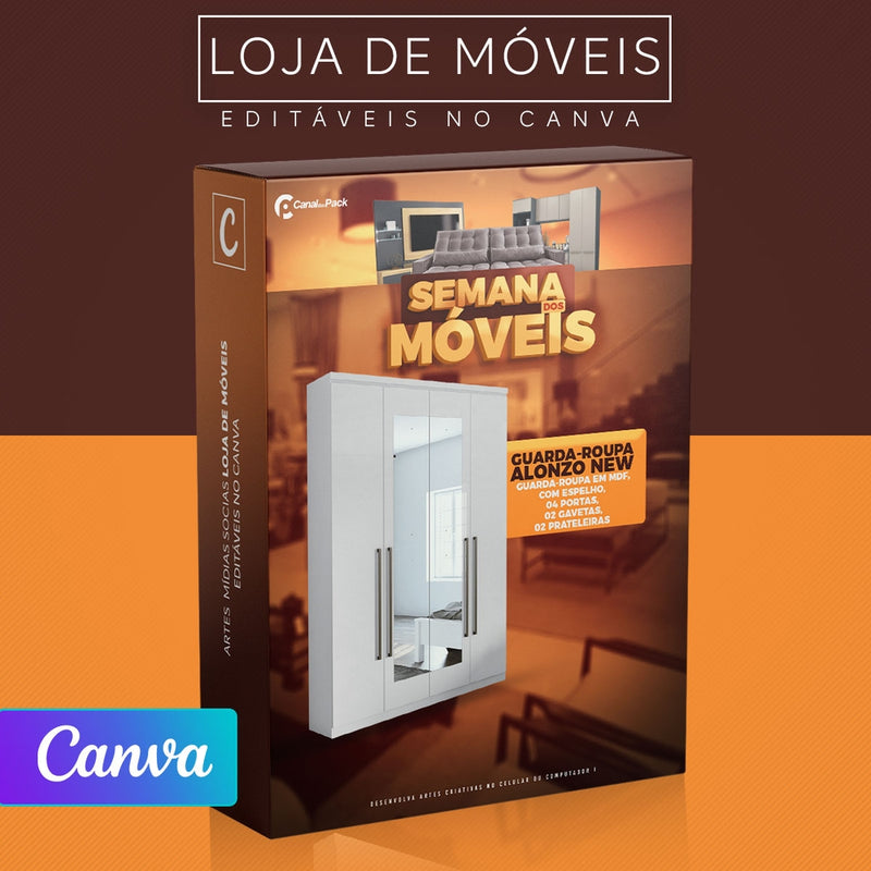 Pack 10 Artes editáveis no canva – Loja de Móveis